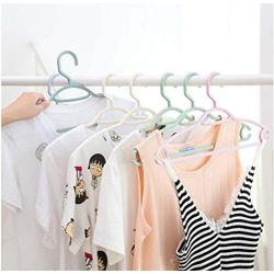 10pcs Random Color Plastic Hangers for Clothes Wire Antiskid Drying Clothes Rack Adult Hanger