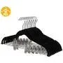 WUYAOCHUN Skirt Hangers, Velvet Hangers with Clips Ultra Thin Non Slip Velvet Pants Hangers Space Saving Clothes Hanger (10 Pcs) WUYAOCHUN Skirt Hangers, Velvet Hangers with Clips Ultra Thin Non Slip Velvet Pants Hangers Space Saving Clothes Hanger (10 Pcs)