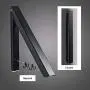EZEYU Aluminium Triangle Folding Clothes Hangers Wall-Mounted Adjustable Hidden Drying Rack Bathroom Accessories Towel Holder (Black-1pc)