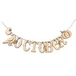 ADORNit, DIY Wood Swag Banner Hanger, Home Decoration - October