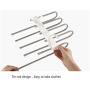 XMZFQ Stainless Steel Pants Hangers Multi-Layers Adjustable Magic Hangers Closet Space Saving,for Jeans, Pants, Trousers, Ties, Scarf,White