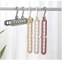 10pcs Random Color 9-Hole Super Saving Space Rotating Multifunction Magic Hanger Plastic Towel Display Hanger Closet Racks Hangers for Clothes