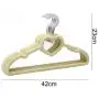 10PCS Color Random Clothes Hangers Plastic Heart-Shaped Flocking Hanger Portable Drying Rack Hanger Home Clothing Organizer 10PCS Color Random Clothes Hangers Plastic Heart-Shaped Flocking Hanger Portable Drying Rack Hanger Home Clothing Organizer