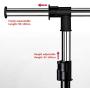 WeiJX Modern Chrome Plated Garment Rack Adjustable Rod Garment Rack with Adjustable Telescopic Double Rail/Rolling Clothes Hanger Black,A