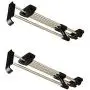 Saim Small Closet Solution Retractable Closet Adjustable Rod can Pulled Out Convenient Selection Clothing Stainless Steel Retractable Wardrobe Rail with Screw, 30cm/11.8inch 2Pcs