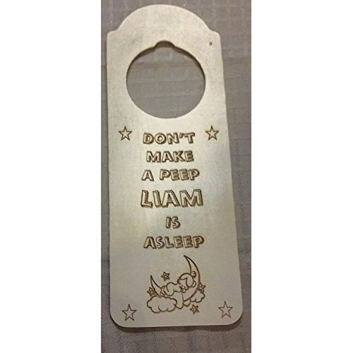 Door Hanger Sign ( Sleepy Moon) Personalized Door Hanger Sign ( Sleepy Moon) Personalized