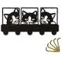 Peeping Cat Keys Wall Hook Black Cat Clothes Wall Hanger Kitty Coat Rack Pets Peeping Cat Keys Wall Hook Black Cat Clothes Wall Hanger Kitty Coat Rack Pets