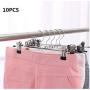 10pcs New Hangers for Clothes Stainless Steel Clip Stand Hanger Pants Skirt Kid Clothes Adjustable Pinch Grip Cabide