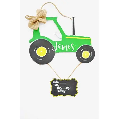 Tractor with hay infant door hanger Tractor with hay infant door hanger