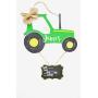 Tractor with hay infant door hanger