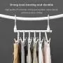 GQQG Pants Hangers with Clips Space Saving Trousers Skirt Hangers Magic Hanger Plastic Heavy Duty Non-Slip Closet Clothes Hangers for Adult Kids, White (Size : 2PCS)