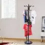 Chaukin 15 Hooks Floor Coat Rack, Entryway Jacket Hanger Bag Stand Three-Legged Bedroom Clothes Rack Hanging Hat