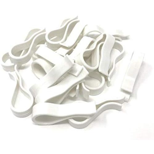 NiftyPlaza Strut Clip - Grid Towels Scarf Hanger Pant plastic jet clips Garment Shirt Coat Sweater Trousers Secured Gripper Dress Pack (100 White)