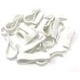 NiftyPlaza Strut Clip - Grid Towels Scarf Hanger Pant plastic jet clips Garment Shirt Coat Sweater Trousers Secured Gripper Dress Pack (100 White)