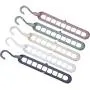 Space-Saving Hangers 5PCS Magic Clothes Hanger Organizer Rotate Anti-Skid Folding Hanger Multifunction Space Saving and Cascading Features for Drying and Storage to Family Green