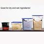 Tiger Chef 22 Quart Commercial Grade Clear Food Storage Square Polycarbonate Containers With Blue Lids 4 Pack