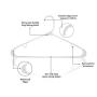 Sharpty White Plastic Hangers, Plastic Clothes Hangers Ideal for Everyday Use, Clothing Hangers, Standard Hangers (60 Pack)