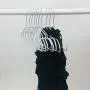 Koobay 12&quot NON SLIP silver Aluminium Children Top girls/boys Clothes Hangers for Closet Organization W Notches Satin Matt (10)