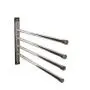 Swing Arm Towel Bar - Wall Mounted Stainless Steel Bathroom Towel Rack - Hanger Towel Holder Organizer - Perfect Towel Rack With 4 Arms - Polished Finish (10" X 17")