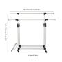 EBTOOLS Clothes Rack Adjustable Collapsible Rolling Double Rails Garment Holder Clothes Coat Wardrobe Rack Dryer Hanger with Storage Net or Home Kitchen Living Room