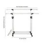EBTOOLS Clothes Rack Adjustable Collapsible Rolling Double Rails Garment Holder Clothes Coat Wardrobe Rack Dryer Hanger with Storage Net or Home Kitchen Living Room
