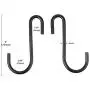 Zeltauto S Shaped Hook Pot Rack Hook Utility Hanger Holder for Kitchenware Utensils Clothes Bags Towels Plants, 30 Pcs (Black)