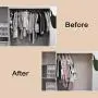 Buyplus Clothes Folding Travel Hangers - Magic Garment Collapsible Camping Hanger, 360°Rotating Space Saving Clothing Storage for Home Multi-Function Portable Retractable Non Slip Plastic Drying Rack