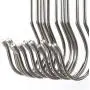 12 Inch Metal Hanging Christmas S Hooks - Extra Large Shaped Hook Heavy-Duty S Hooks,for Kitchenware, Plants,Clothing store, Garden S Hook,Hotels,Hovel and workshops,Stainless steel(6-Pack)