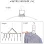 Closet Clothes Hangers Space Saving Hangers Multi-Function Plastic Cascading Hanger Non Slip with Drying Rack Wardrobe Dorm Apartment