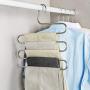 KIPB 5 Layers S Shape Multifunctional Clothes Hangers Pants Storage Hangers Cloth Rack Multilayer Storage Cloth Hanger 1PC