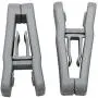 HOUSE DAY 20 Pack Plastic Finger Clips for Hangers, Grey Pants Hanger Clips, Strong Pinch Grip Clips for Use with Slim-line Clothes Hangers, Clips for Velvet Hangers