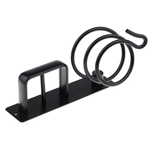 Toygogo Wall Mounted Hair Dryer Holder Self Rack Stand Hanger Straightener Organizer