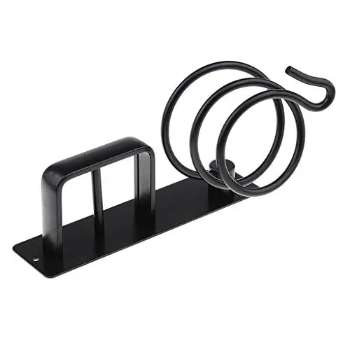 Toygogo Wall Mounted Hair Dryer Holder Self Rack Stand Hanger Straightener Organizer