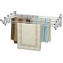 Stainless Wall Mounted Expandable Clothes Drying Towel Rack Laundry Hanger Room