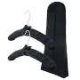 HANGERWORLD 72inch Black Breathable Dress Cover 2 Black 17inch Satin Padded Top Coat Clothes Garment Dress Hangers