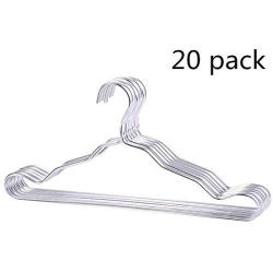 Clothes Hanger Hangers Aluminum Alloy For Clothing Pants Skirt Hangers Suit Clothes Hangers Everyday Standard Use Clothing Hangers 20 Pack For Home Pants Hangers ( Color : Silver , Size : 42x25cm )