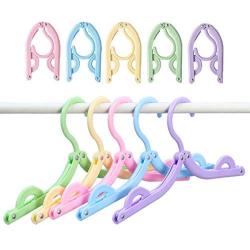 Emual Folding Hanger,12 Pcs Portable Folding Clothes Hangers Foldable Clothes Drying Rack for Travel