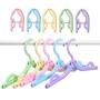 Emual Folding Hanger,12 Pcs Portable Folding Clothes Hangers Foldable Clothes Drying Rack for Travel