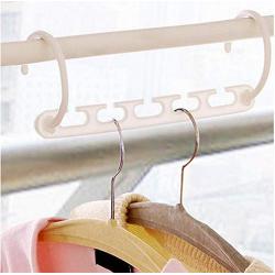 10PC Mult-Function Space Saving Hanger Plastic Cloth Hanger Hook Magic Clothes Hanger with Hook Closet Organizer Home Decoration