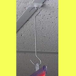 6" L Metal Double C Hooks - Ceiling Sign Holder/Ceiling Item Hangers - 40 Pack