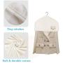 MISSLO Cotton Shoulder Covers for Clothes Hanging Breathable Garment Bag Clothing Dust Protector Closet Storage with 2" Gusset for Suit, Jacket, Shirt, Coat, Dress (Set of 12)