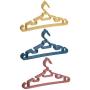 10pcs Random Color Clothes Hangers Anti-Skid Plastic Racks Adults Baby Children Household Clothing Storage Supplies with Grooves