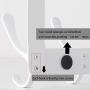 WEBI Over The Door Hook,Over The Door Towel Rack,Door Hanger Over Door Coat Rack Towel Hanger for Hanging Towels,Clothes,Bathroom,White,2 Packs