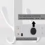 WEBI Over The Door Hook,Over The Door Towel Rack,Door Hanger Over Door Coat Rack Towel Hanger for Hanging Towels,Clothes,Bathroom,White,2 Packs
