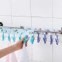 Jzenzero Clothespin Drying Clip Foldable Cloth Hanger Portable Socks Underwear Windproof Clip for Business Travel