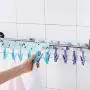 Jzenzero Clothespin Drying Clip Foldable Cloth Hanger Portable Socks Underwear Windproof Clip for Business Travel