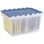 Akro-Mils 66486 FILEB 12-Gallon Plastic Storage Hanging File Boxes with Attached Lid, 21-1/2-Inch by 15-Inch by 12-1/2-Inch, Semi-Clear