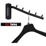 JQK Folding Clothes Hanger Rack, Stainless Steel Swing Arm Hook Holder, Clothing Hanging System Drying Closet Storage Organizer Matte Black Wall Mount, SHR100-PB