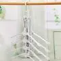 Multifunctional Hangers Folding Coat Hangers Multi-Layer Clothes Hanger Space Saving Portable Indoor Airer (Color : White)