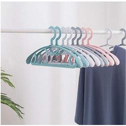 10pcs Random Color Semicircle Hanger Thicken Rotating Wide Shoulder Hanger Clothes Hanging Pants Rack Socks Clip Clothing Wardrobe Storage